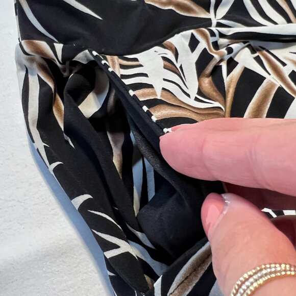 Laura Plus 3X Tropical Leaf Pants Effortless Elegance & Comfort coastal grandma - Picture 4 of 10